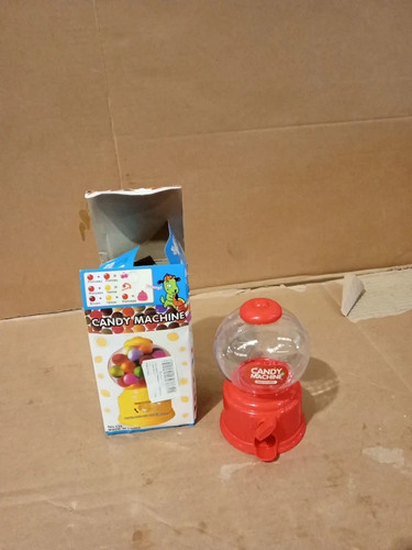 Mini red candy machine gumball - red,